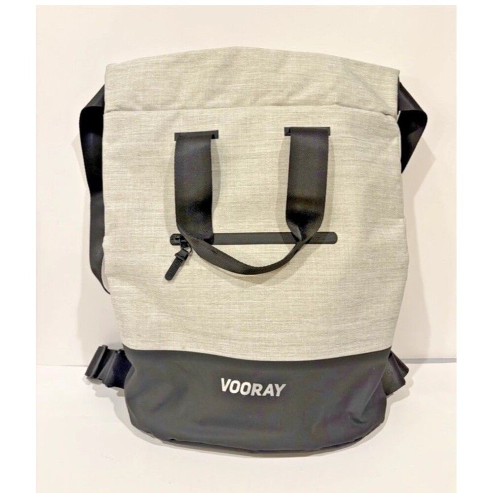 Vooray Flex Cinch Heather Gray and Black Backpack